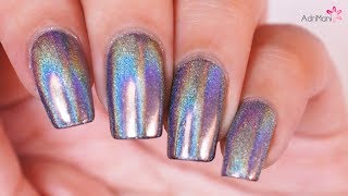 Uñas Holográficas Con Esmaltes Normales Adrimani