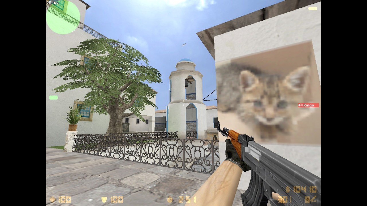 CS Counter-Strike 1.6 de_dust2_santorini_b2 gameplay vs expert bots de dust 2