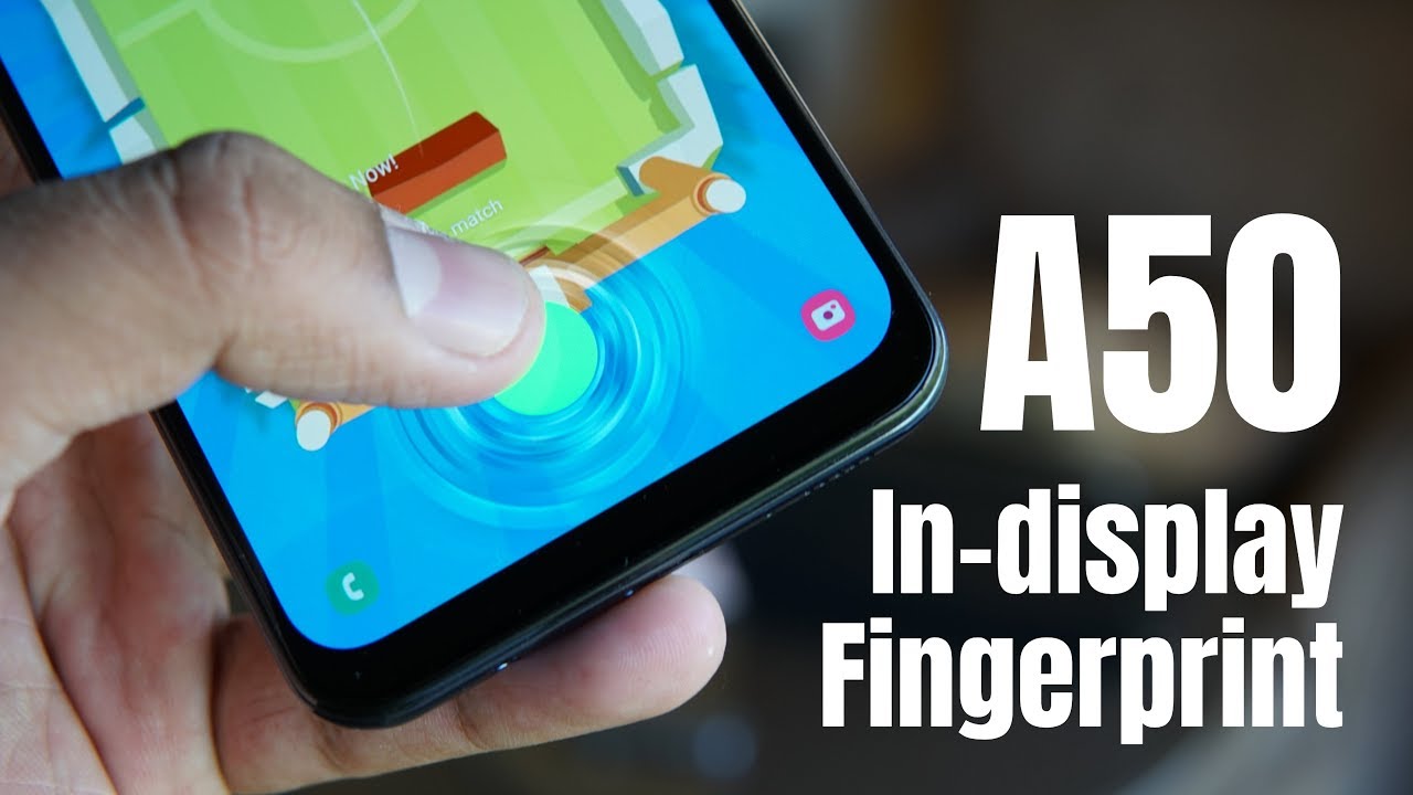 Samsung Galaxy A50 In-display Fingerprint and Face Unlock Setup and Test