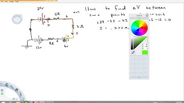 How to find the potential difference between two points in a simple dc circuit