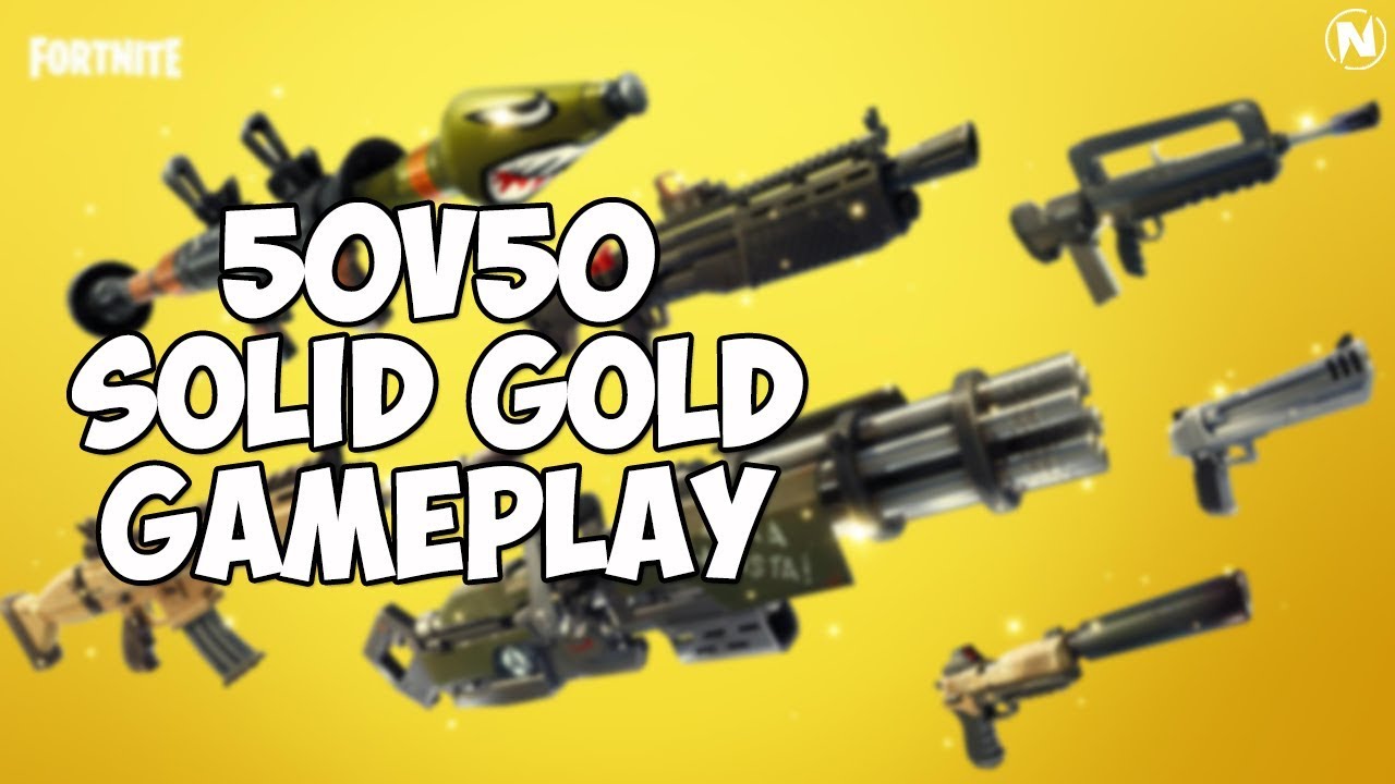 *NEW* 50V50 Solid Gold Gamemode - Fortnite Battle Royale Gameplay
