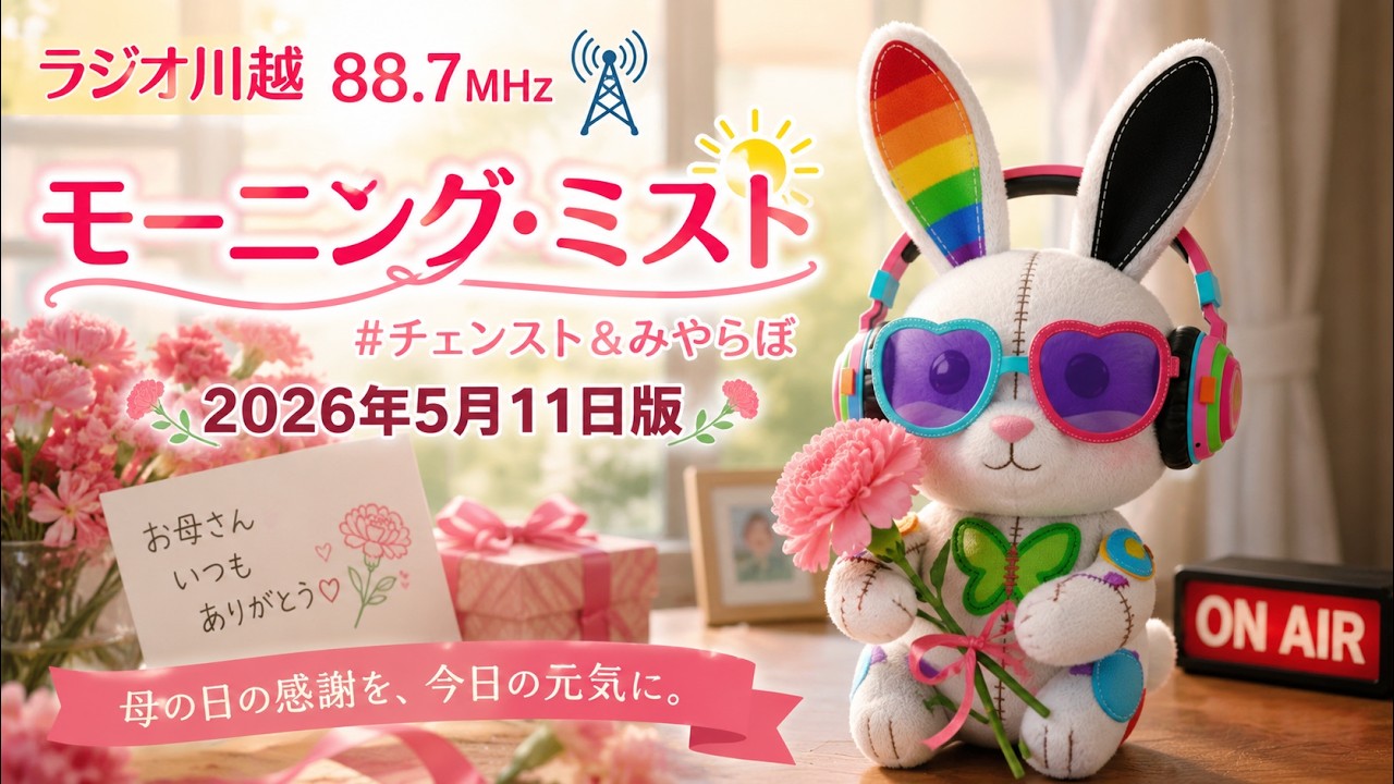 ラジオ川越 88.7MHz 「モーニング・ミスト」#チェンスト＆みやらぼ
