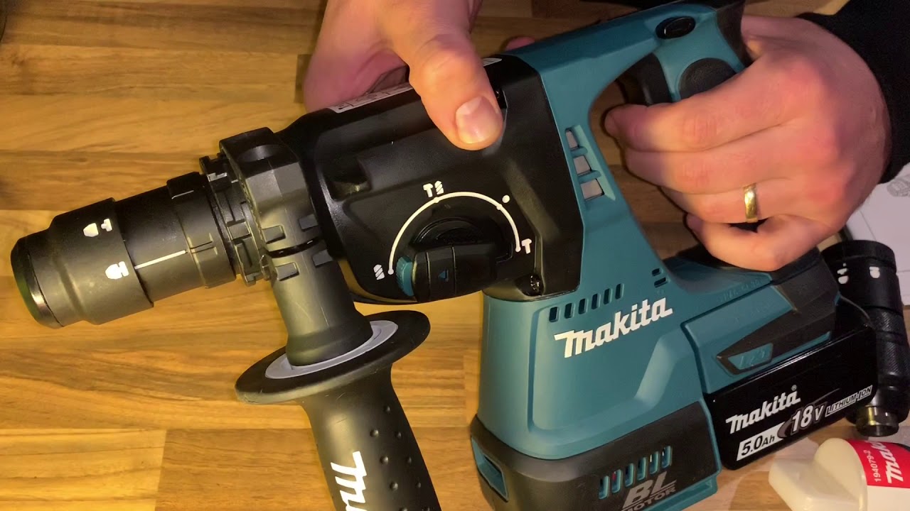 SDS und Standard Bohrfutter benutzen am Beispiel eines Makita Akku-Kombihammer DHR243Z DIY ...