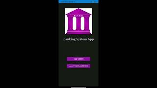 Basic Banking App  | The Sparks Foundation Internship | Web & Mobile Development Task #2 | Android
