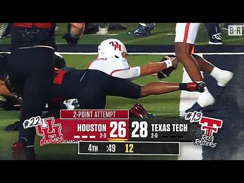 Texas Tech Stops Houston's Game-Tying 2-Point Conversion