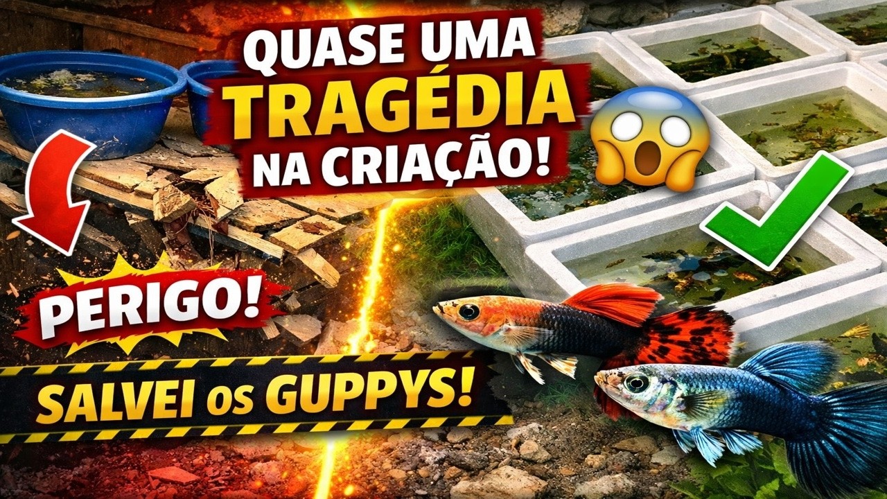 Quase uma tragédia na criação! Tive que mudar todos os Guppys de lugar às pressas 😱