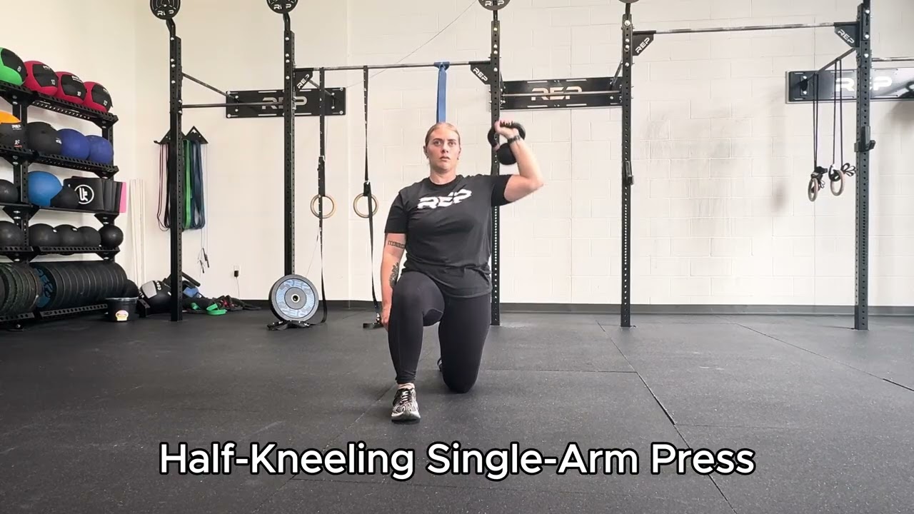 How To Perform Half Kneeling Single Arm Shoulder Press