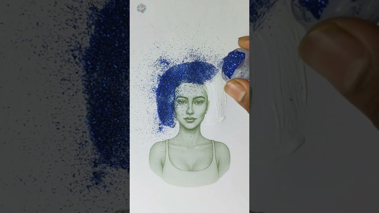 Blue Glitter Hair Magic ✨💙 | Stunning Art Glow-Up 