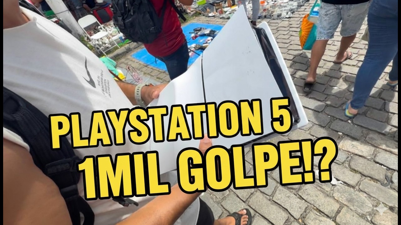 COMPREI UM PS5 DE 1 MIL REAIS NA FEIRA DO ROLO! (Era golpe? 😱)