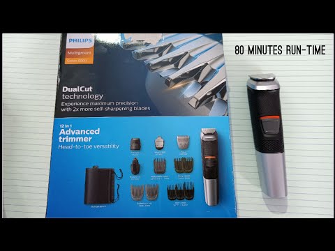 Philips MG5740/15, men's trimmer with Multi Grooming Kit 2-in-1 Unboxing & Review