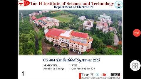 CS 404 EMBEDDED SYSTEM DESIGN - Elements of an Embedded System- Asst Prof Sajitha K S