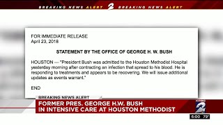 Former President George H.W. Bush in intensive care at Houston Methodist