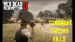 Red Dead Redemption 2 - Tomahawk throws/kills