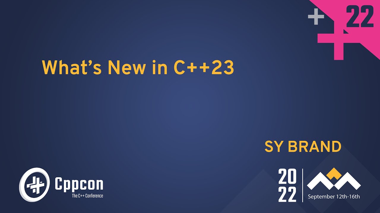 What’s New in C++23 - Sy Brand - CppCon 2022 - YouTube
