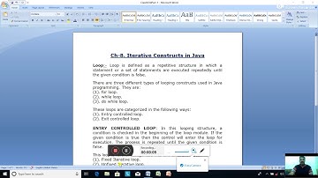 Date - 6/1/2021. Class-9. Computer Applications. Ch-8, Iterative Constructs in Java. Part-1.