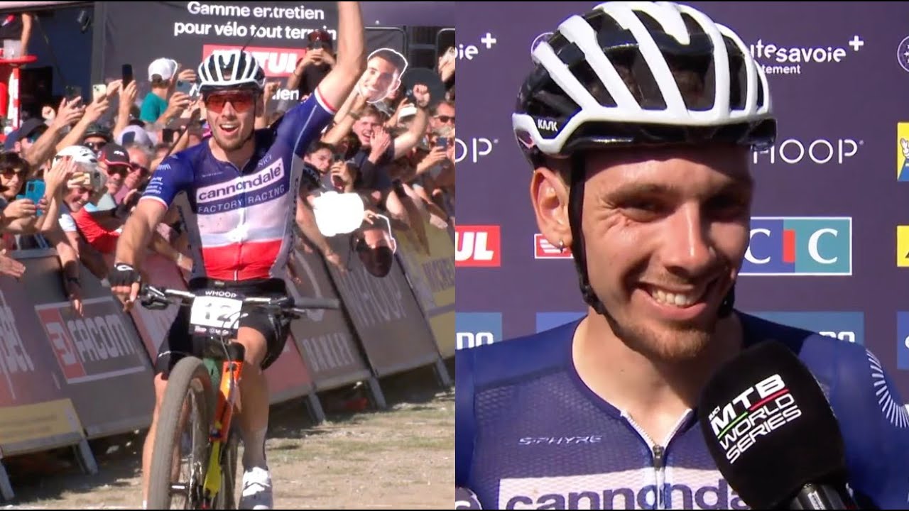 VTT - Coupe du Monde - Les Gets 2025 - Luca Martin sa première et plus fort que Mathieu Van der Poel