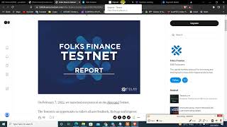 Airdrop Folks Finance on Algorand blockchain