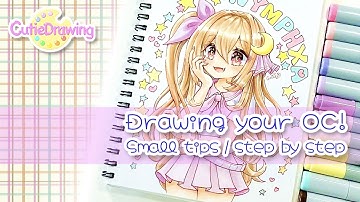 [Full Process]Drawing your Gachaclub OC in my style/COPIC Markers /gachalife/Anime girl
