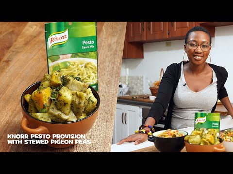 Knorr Pesto Provisions with Stewed Pigeon Peas and Roasted Corn Salad