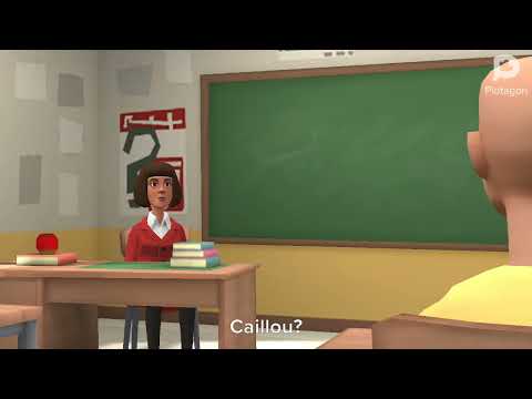 classic caillou forces his teacher to shut up/sent to the principal's office