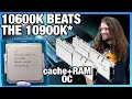 Intel i5-10600K Cache Ratio & RAM Overclock Beats 10900K: How Much Memory Matters