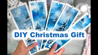 bookmarks watercolor diy christmas painting