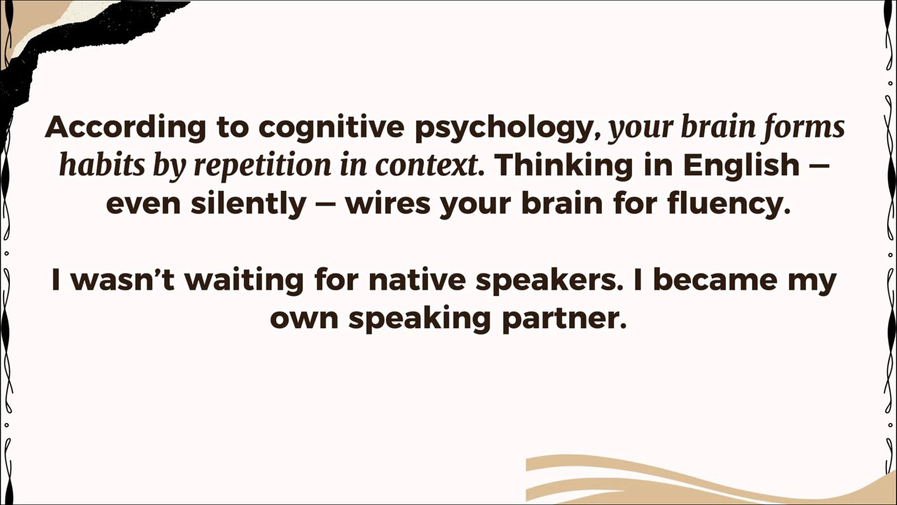 How to Build an English-Speaking Mindset - Even in a Non-English Environment.