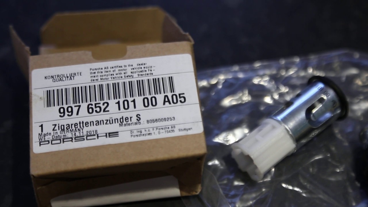 Porsche 911/996 Cigarette Lighter 12V Socket replacement with 997 part