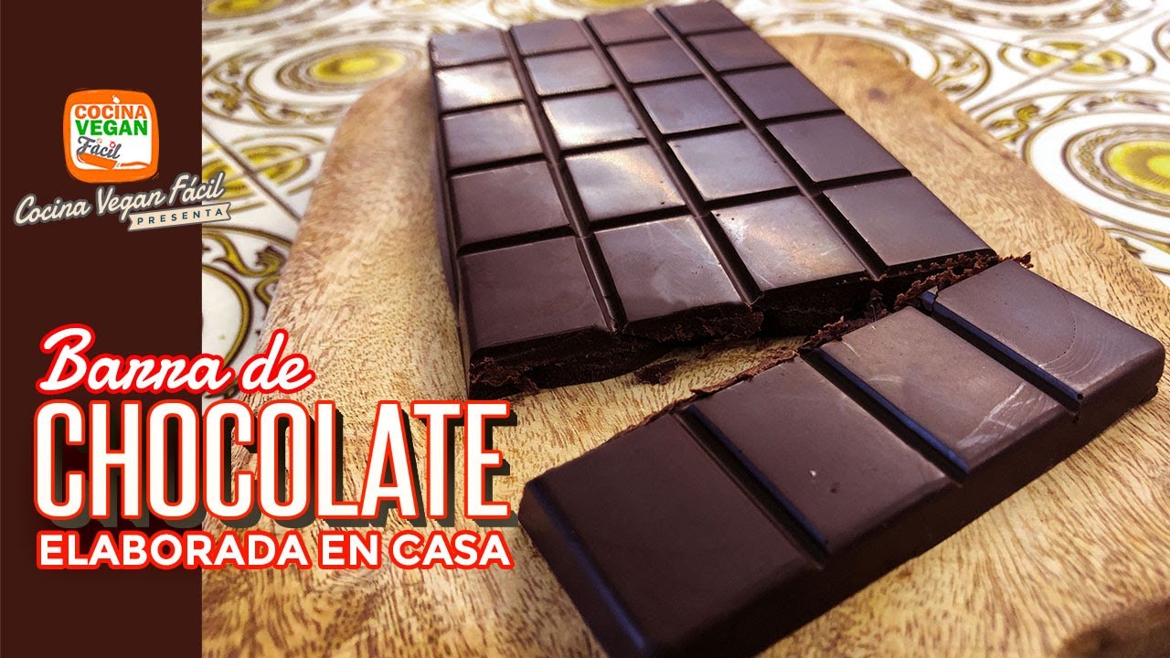 Chocolate en barra hecho en casa (sin leche) - Cocina Vegan Fácil