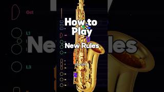 How to play New Rules - Dua Lipa on Saxophone | Play-Along #saxophone #sheetmusic #altosax #sax