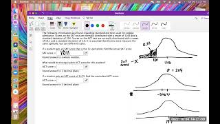 Finding probabilities in the normal distribution-  SAT & ACT tests problem