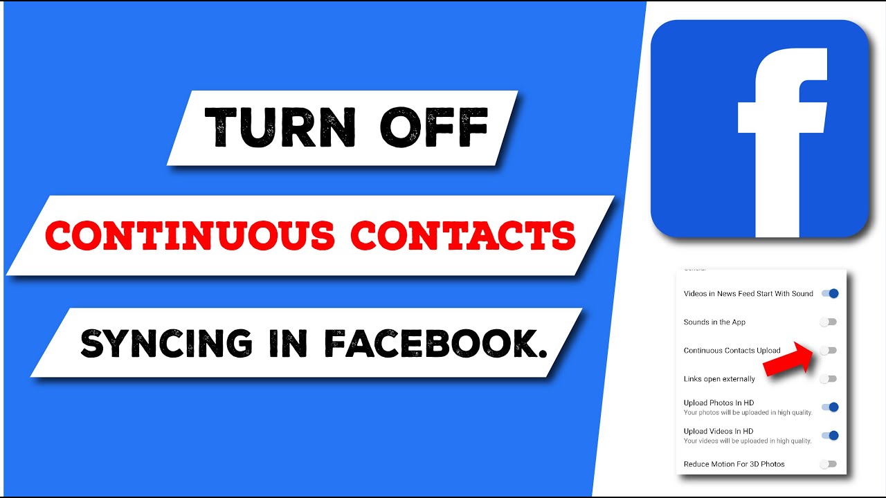 How To Turn Off Continuous Contacts Syncing In Facebook. YouTube