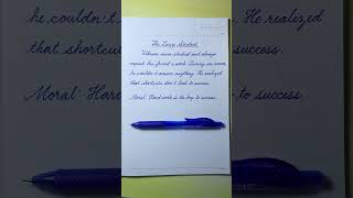 Story with Moral in English Cursive Writing | Cursive Handwriting practice | Cursive Writing Story