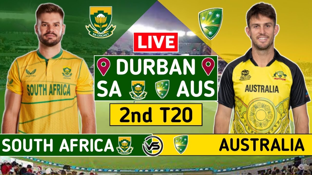 South Africa v Australia 2nd T20 Live Scores SA v AUS T20 Live Scores and Commentary Last 8 Overs