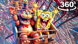 SpongeBob vs Freddy Fazbear 360 Roller Coaster Showdown!