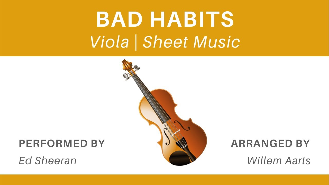 Bad Habits - Ed Sheeran | Viola | Sheet Music