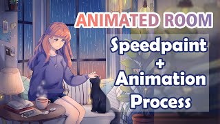 ANIMATED ROOM / Animation process + Speedpaint