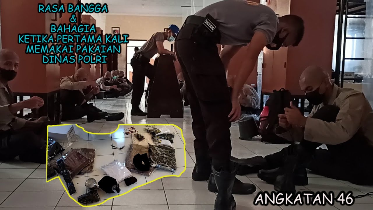 BEGINI SUASANA PEMBAGIAN PERLENGKAPAN DAN PAKAIAN DINAS PERTAMA KEPADA SISWA BINTARA ANGKATAN 46