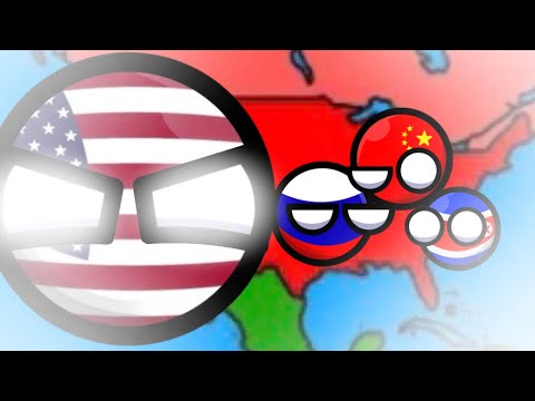 Russia, China, and North Korea move to the United States #countryballs #humor #comedy