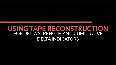 Using the Tape Reconstruction Feature with the Delta Strength and Cumulative Delta Indicators