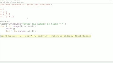 || 70 || Python Pattern Programs - Floyd
