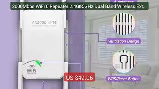3000Mbps WiFi 6 Repeater 2.4G&5GHz Dual Band Wireless Extender 802.... — Top Rated 2026 | Buy Now!