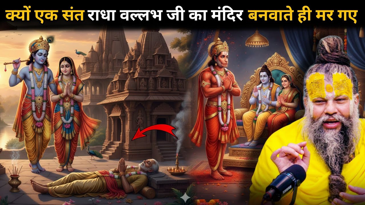 जब वनचंद्र महाप्रभु ने कहा जो राधा वल्लभ जी का मंदिर बनवाएगा वो मर जायेगा🤯 हनुमान जी ने लगाया सन्दूर