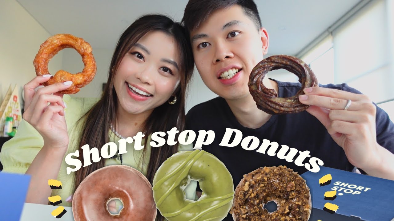 Trying Short Stop Donuts! (Matcha CAKE, Boston Cream, New Orleans Iced Coffee??)