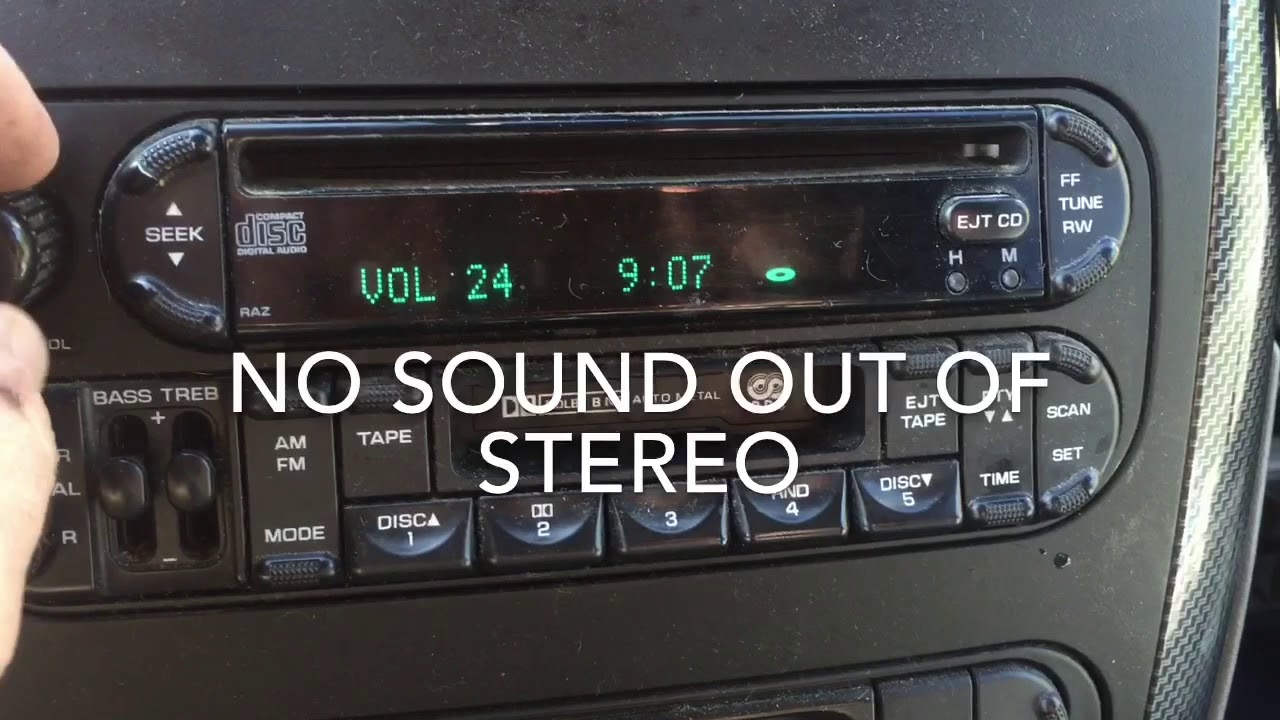 Fix it: No Sound on Factory Stereo Dodge Grand Caravan .Wiggle those