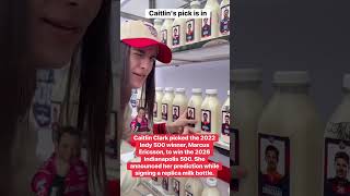 CAITLIN's PICK IS IN #cc #caitlinclark #indianafever #indy500 #racing #wnba