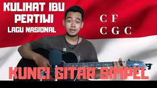 Video thumbnail of "Kunci gitar simpel (Kulihat Ibu Pertiwi) by Thoriq Bakhri tutorial gitar untuk pemula"