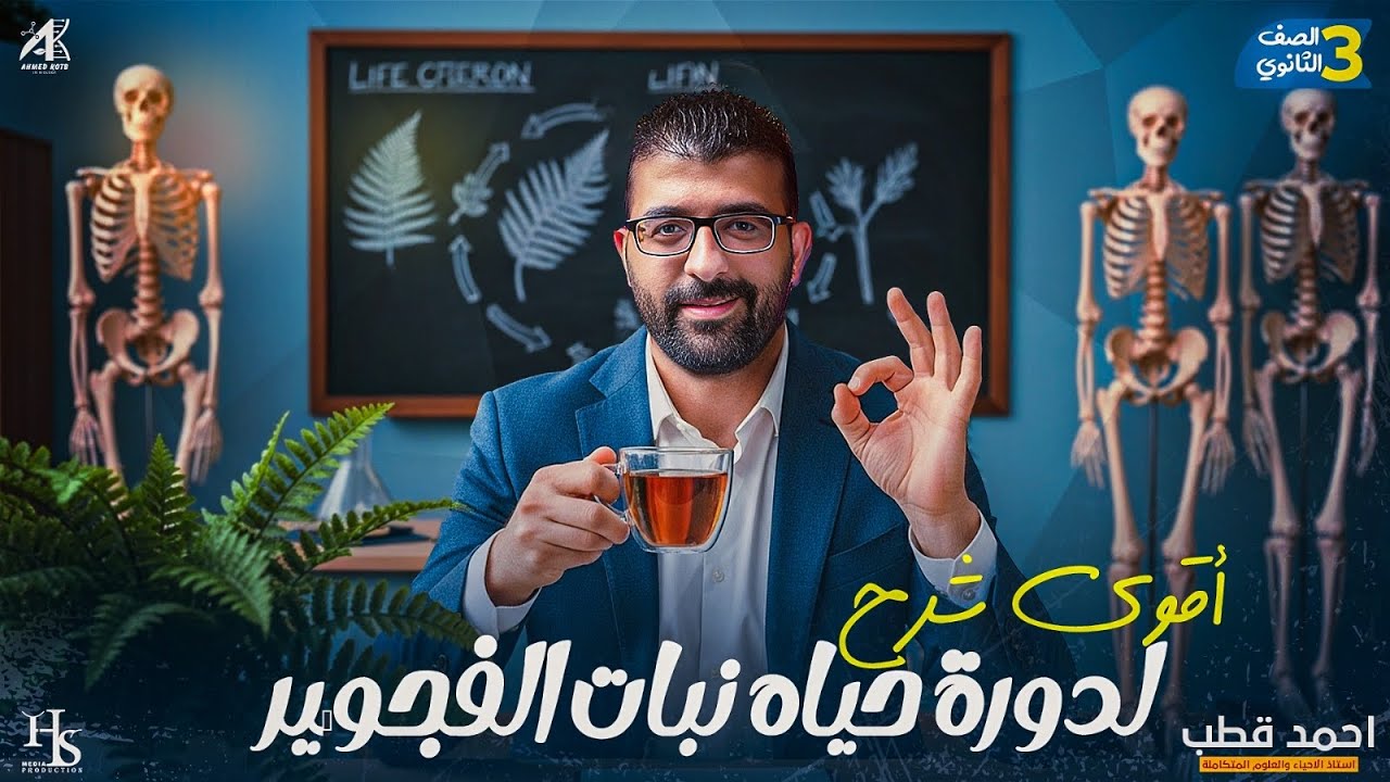 اقوي شرح عالمي لدورة حياة نبات الفوجير للصف الثالث الثانوي 2026 