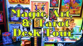 Desk Tour! My magic, art, and tarot spaces #whatsonmydesk