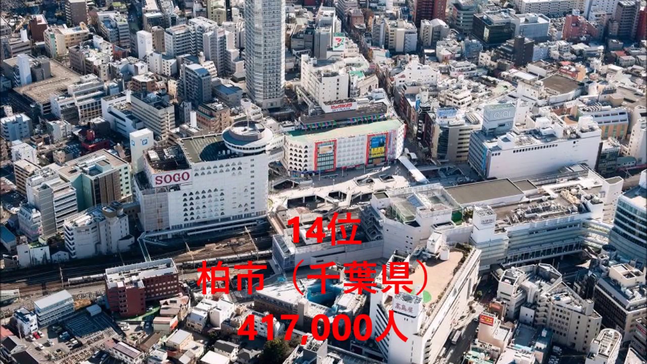 東京特別区を除く首都圏の市人口ランキングTOP４０